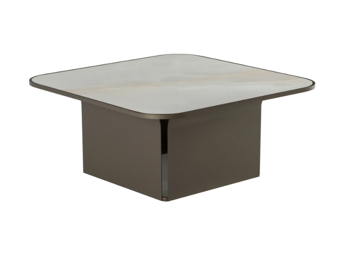 BLOOM - Square low painted metal coffee table _ Tonin Casa